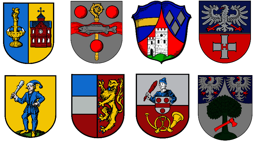 Wappen von allen Ortsgemeinden der Verbandsgemeinde Enkenbach-Alsenborn Wappen von allen Ortsgemeinden der Verbandsgemeinde Enkenbach-Alsenborn