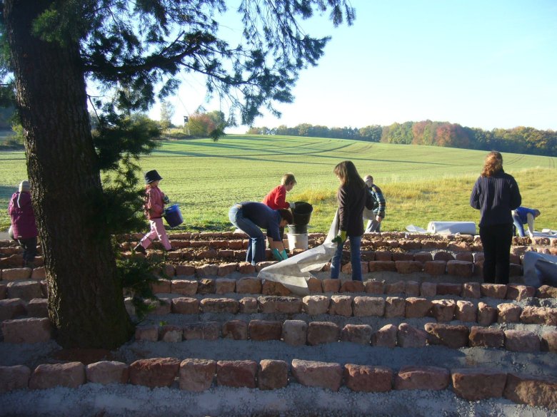 Arbeiten im Labyrinth am Lebenspfad
