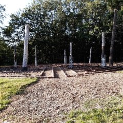 Arbeiten am Labyrinth