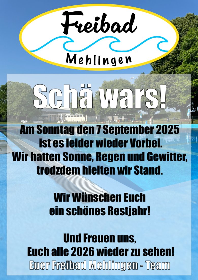 Plakat Schließung