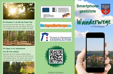 Flyer Smartphone gestützte Wanderwege in Hochspeyer