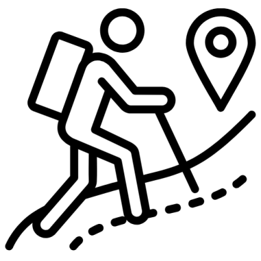Bergsteiger als Clip Art